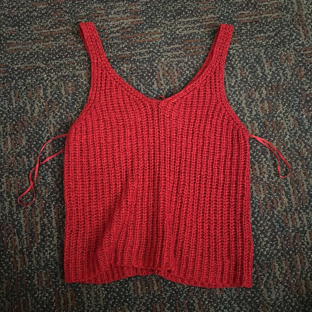 Red Knit Tank